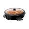 Brentwood 12" Round Black Nonstick Electric Skillet with Vented Glass Lid